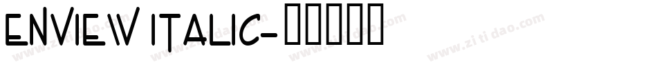 Enview Italic字体转换